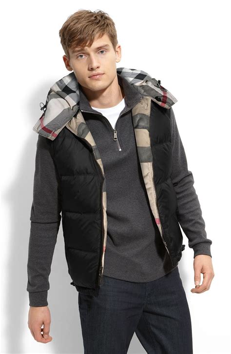 burberry brit reversible down vest